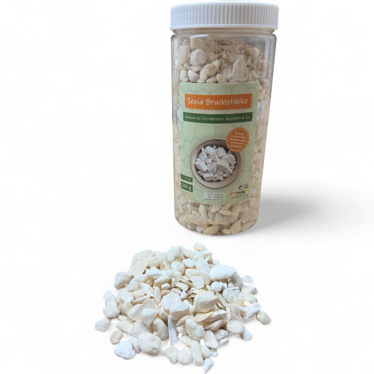 Sepia-Bruchstücke für Landschildkröten