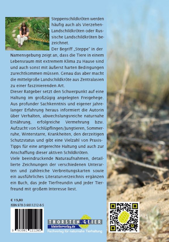 Die Haltung der Steppenschildkröten Agrionemys horsfieldii - Original Rückseite
