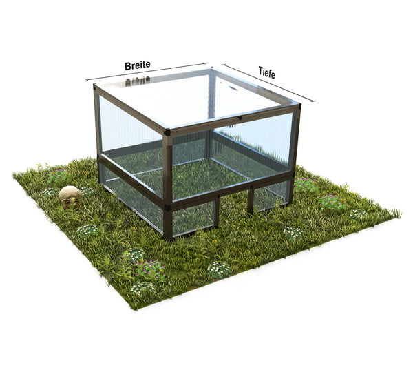 Frühbeet animalia Hohlkammerplatten und ALLTOP-Deckel, Unterbau Hohlkammerplatten klar