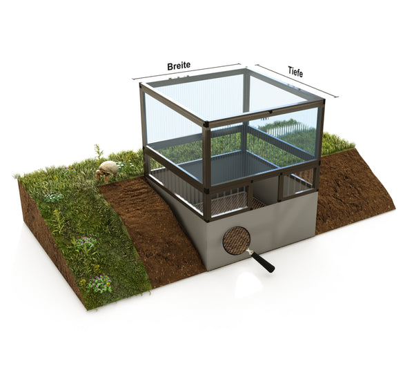 Frühbeet animalia Hohlkammerplatten, Unterbau ALLTOP, Schutz vor Fressfeinden