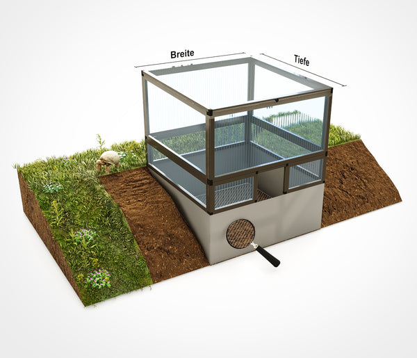 Frühbeet animalia Hohlkammerplatten, Unterbau Hohlkammerplatten klar und Schutz vor Fressfeinden