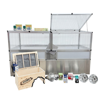 ALLTOP Frühbeet-Set XXL groß - 206 x 103 cm mit Schutz vor Fressfeinden