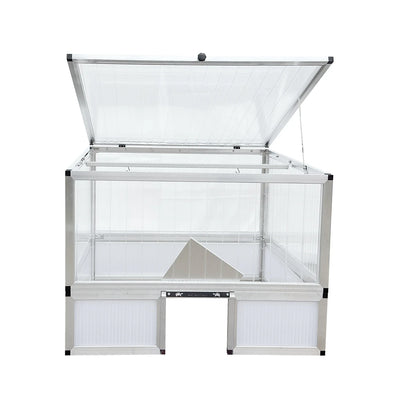 ALLTOP Frühbeet-Set mit Unterbau in opal - 103x103 cm