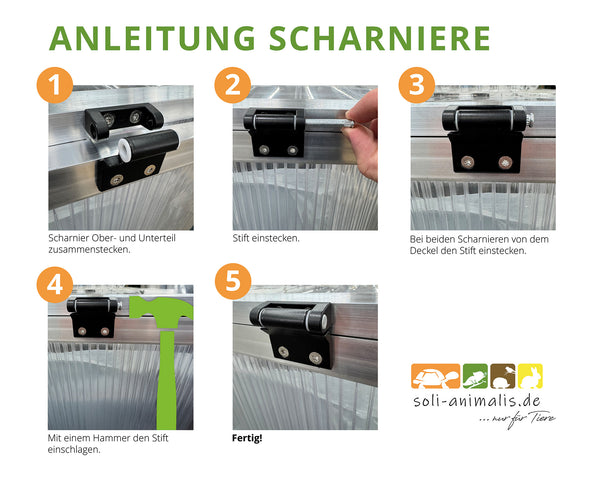 Scharniere für Soli Animalis Frühbeet "animalia"