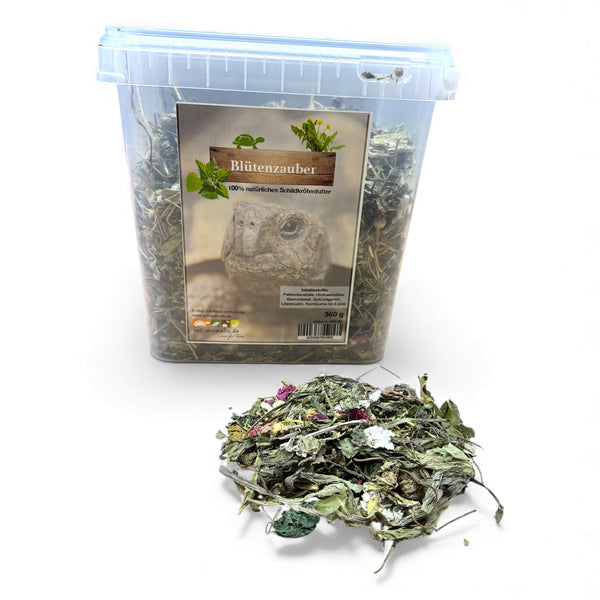 Blütenzauber 360g - getrocknete Kräuter für Landschildkröten