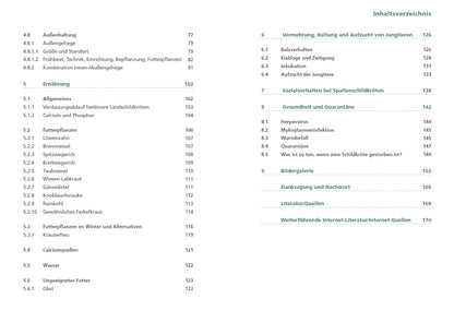 Buch Spaltenschildkröten Malacochersus tornieri - Inhaltsverzeichnis 2