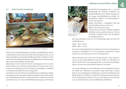 Buchauszug, Vorschau - Größe Terrarium, Innengehege