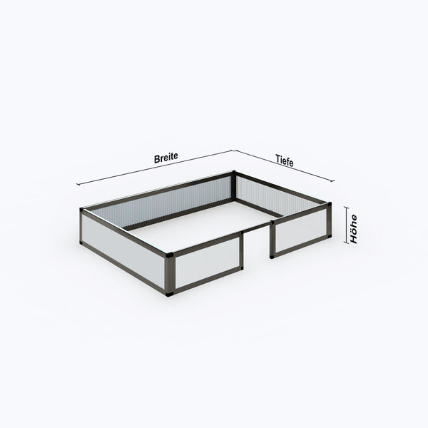 Frühbeet-Unterbau Tür vorne