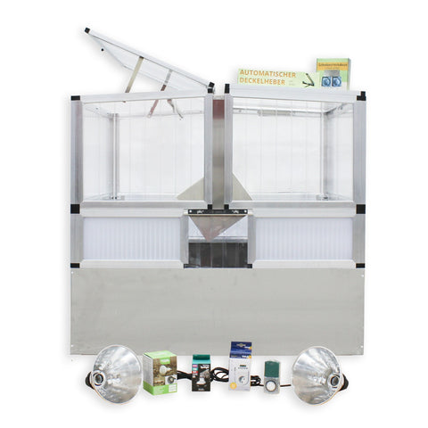 Frühbeet-casa-Set mit Aluminiumrahmen, mit Schutz vor Fressfeinden 40 cm - Alltop komplett
