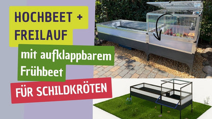 Hochbeet mit Freilauf und aufklappbarem Frühbeet