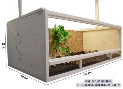 Holzterrarium für Landschildkröten in 120 cm Länge