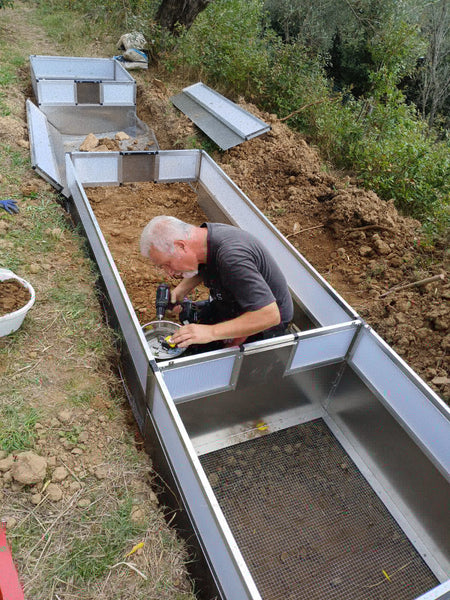 Installation des Geheges