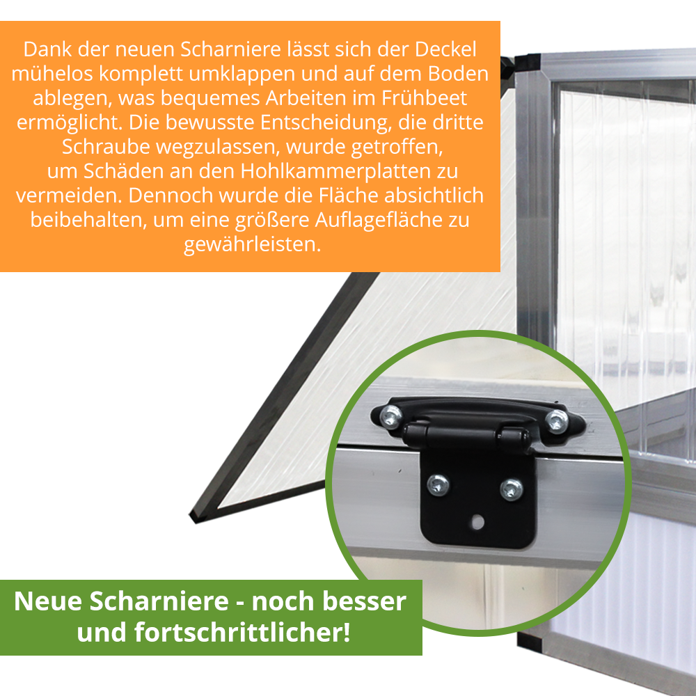 Scharniere für Soli Animalis Frühbeet Animalia