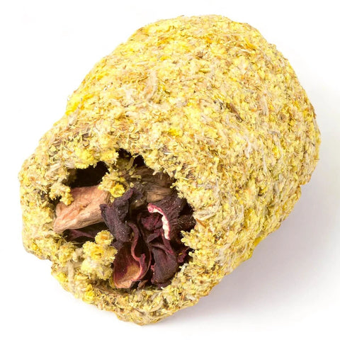 Knabberrolle mit Strohblume für Nager