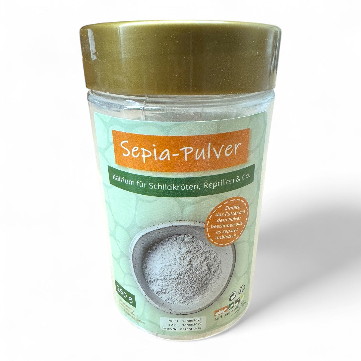 Sepia-Pulver für Schildkröten