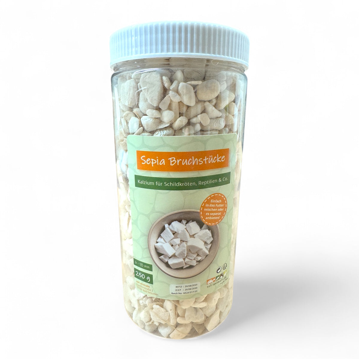 Sepia-Bruchstücke für Schildkröten
