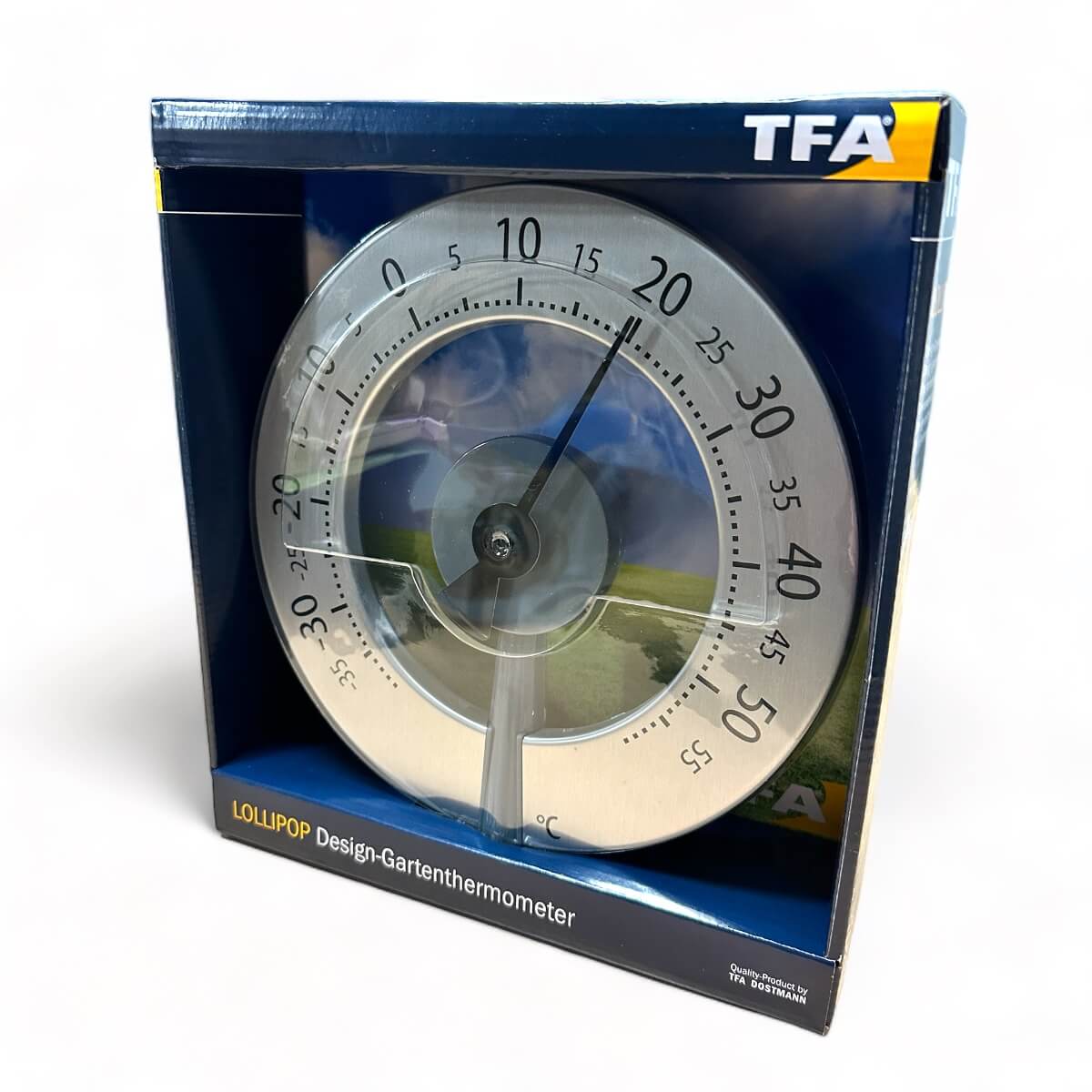 Rundes Design-Gartenthermometer