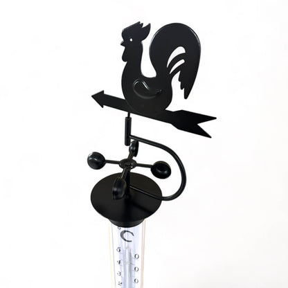 Thermometer für den Garten mit Wetterhahn