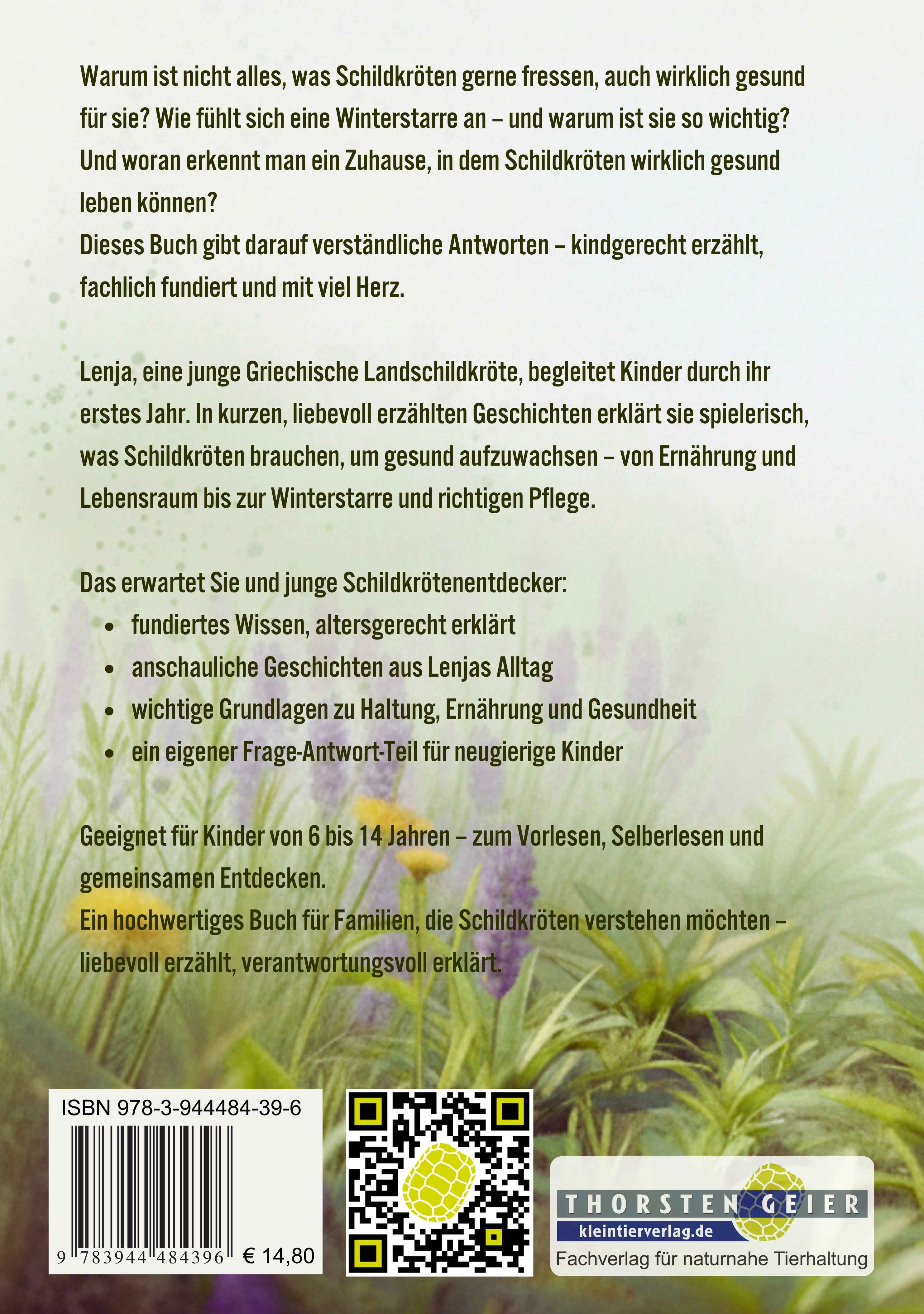 Ratgeber für Kinder zur Haltung Europäischer Landschildkröten