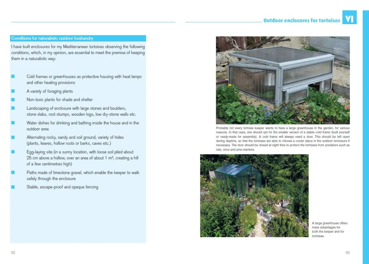 Book about Mediterranean Tortoises - Outdoor enclosures for tortoises