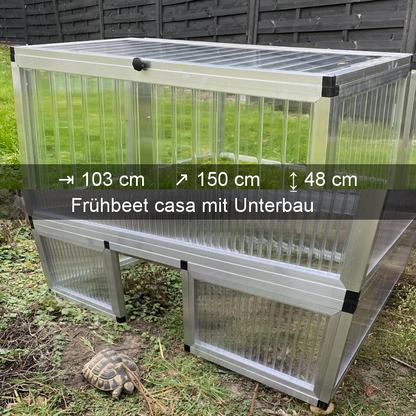 Frühbeet casa (103 x 150 cm) mit Unterbau