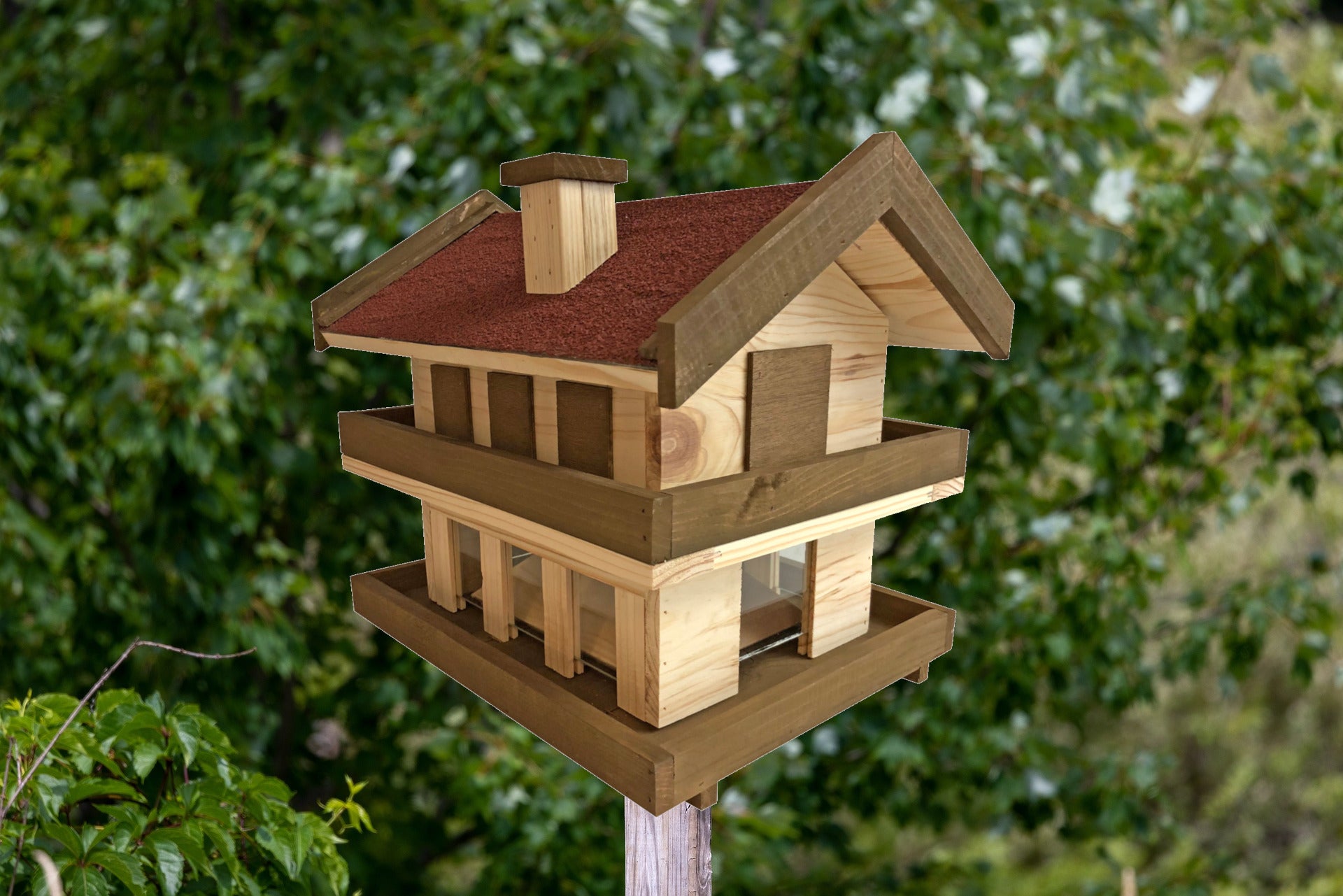 Vogelhaus für Wildvögel - Vogelfuttersilo Landhaus XL