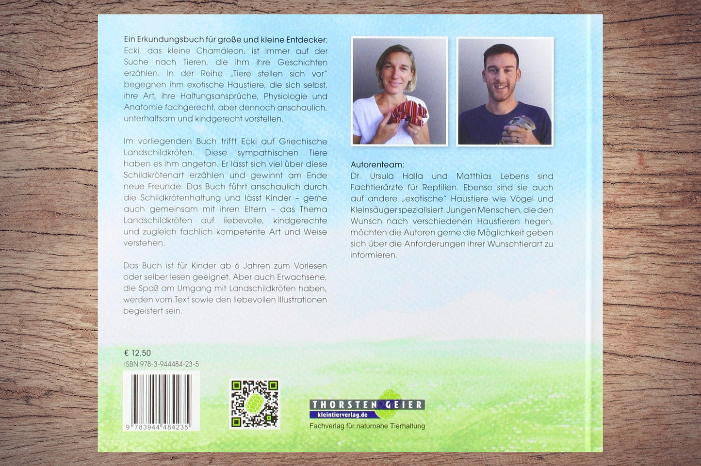 Kinderbuch über Griechische Landschildkröten - Rückseite