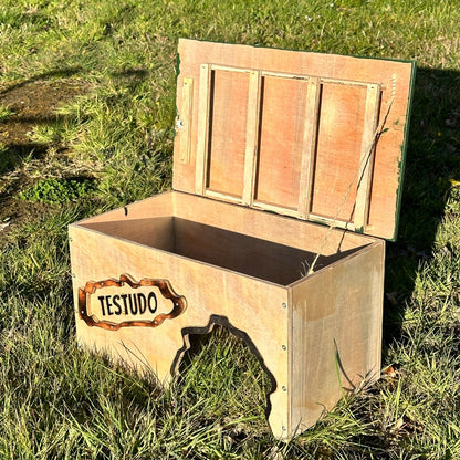 Holzhaus für Schildkröte - aufklappbar