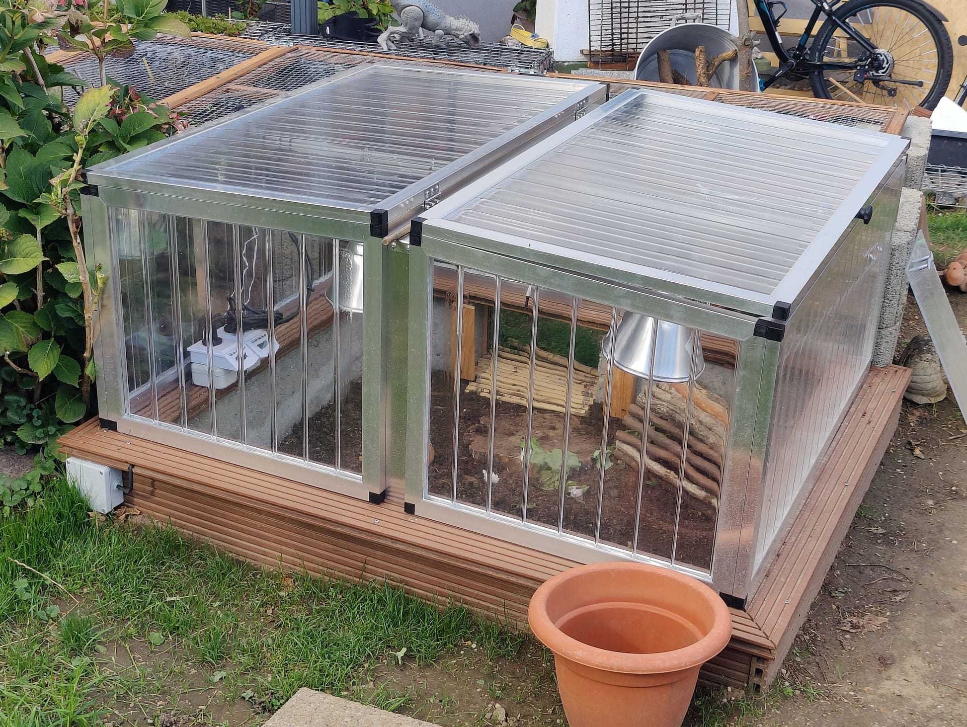 Schildkröten Frühbeet casa 103 x 125 cm - 16 mm ALLTOP komplett