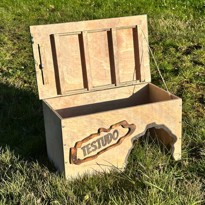 Schildkrötenhaus aufklappbar aus Holz