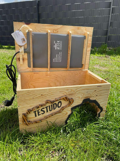 Schildkrötenhaus mit Heizmatte