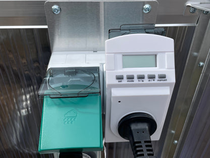 Steckdose für Schildkröten-Frühbeet