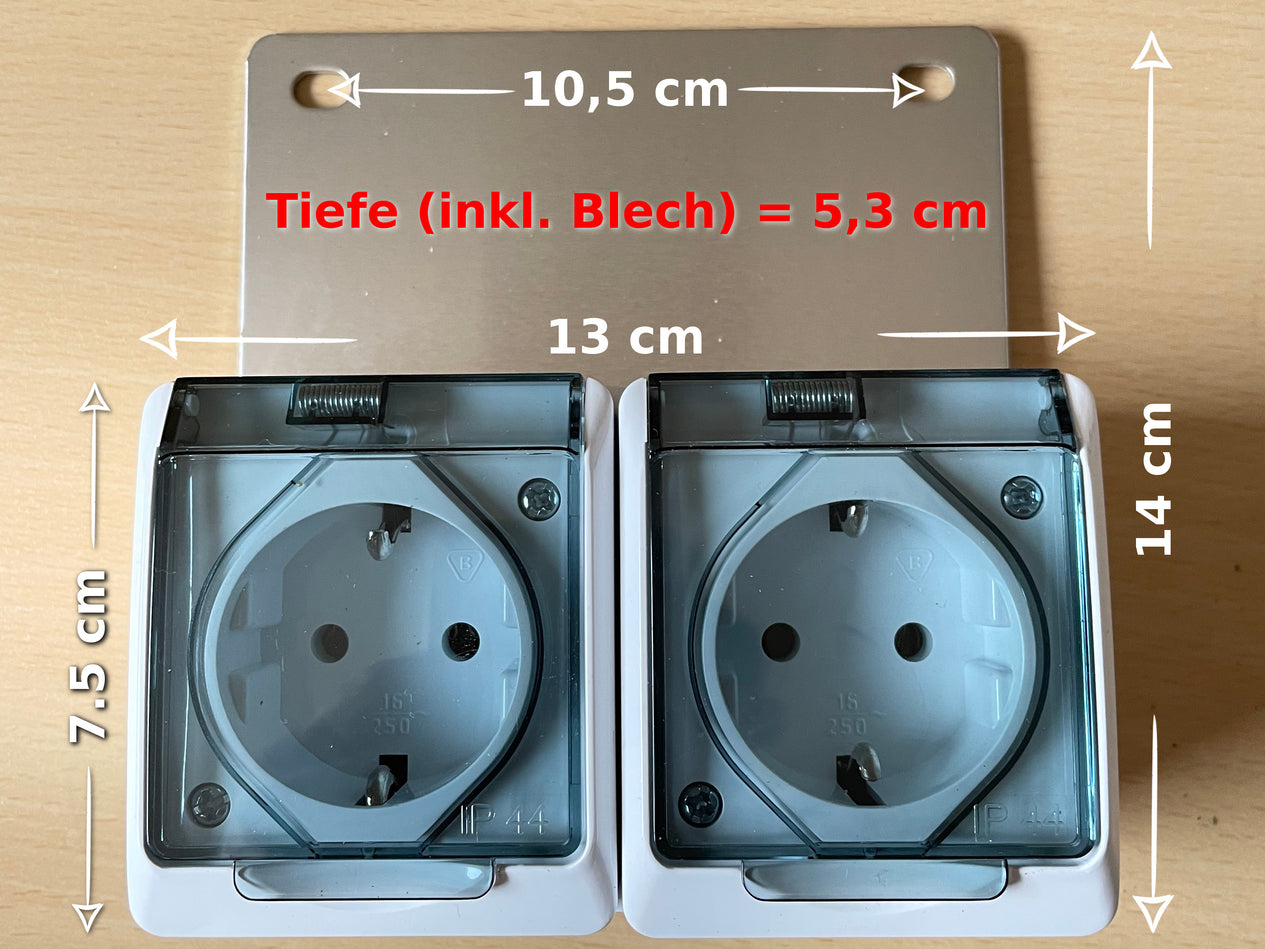 Steckdosen Maße