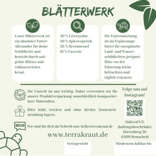 Terrakraut Blätterwerk Etikett Rückseite