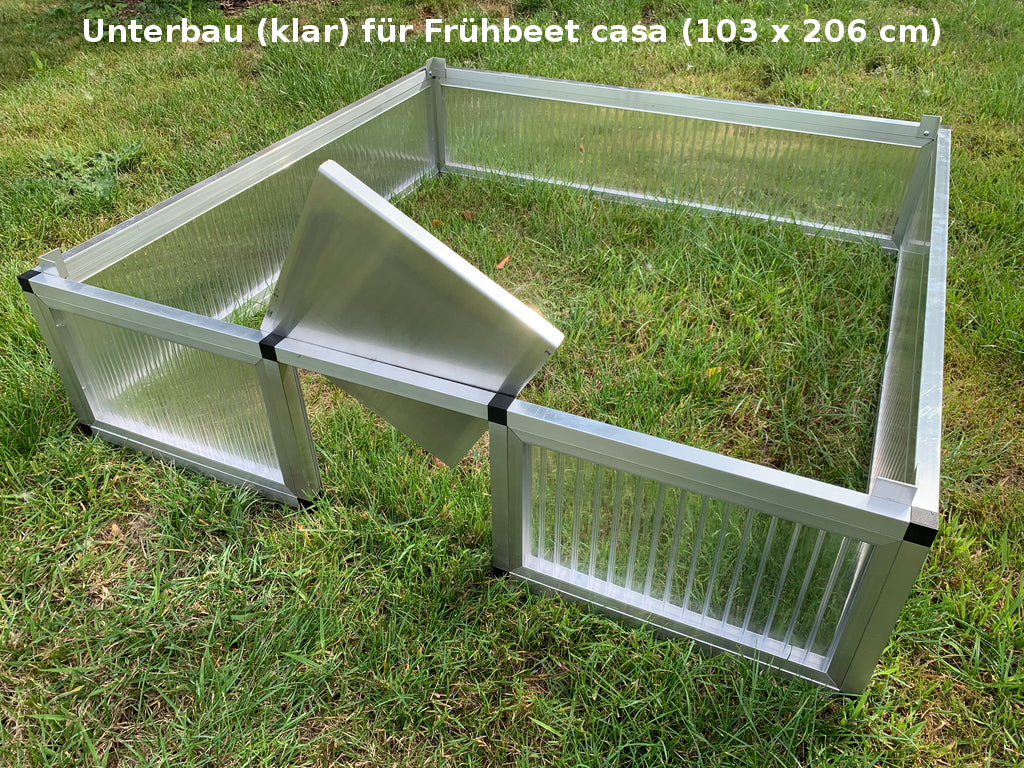 Unterbau klar für Frühbeet casa (103 x 206 cm)