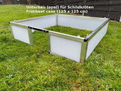 Nur Unterbau (opal) für das Schildkröten Frühbeet casa (125 x 125 cm)