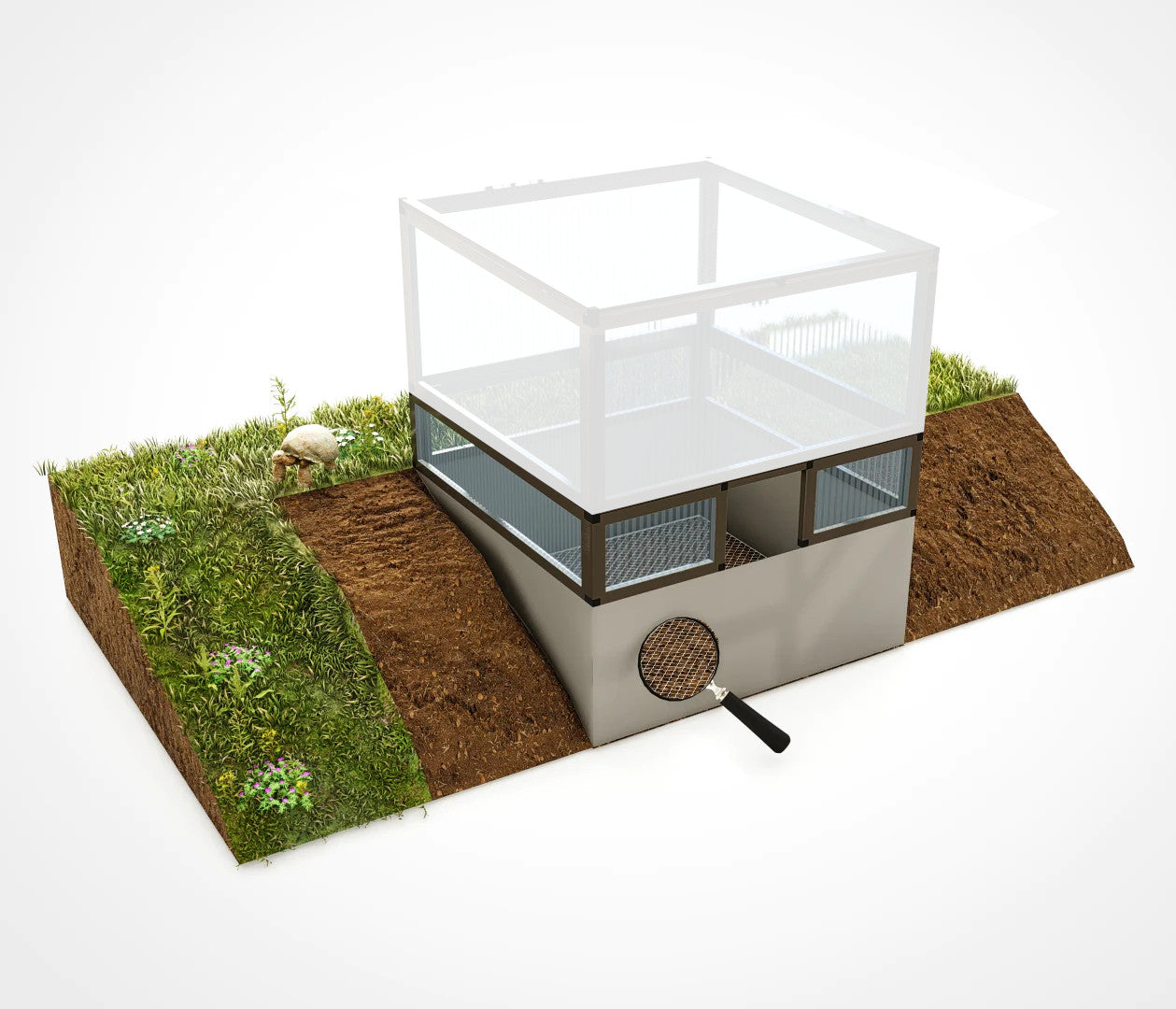 Unterbau für Beckmann klar mit Schutz vor Fressfeinden