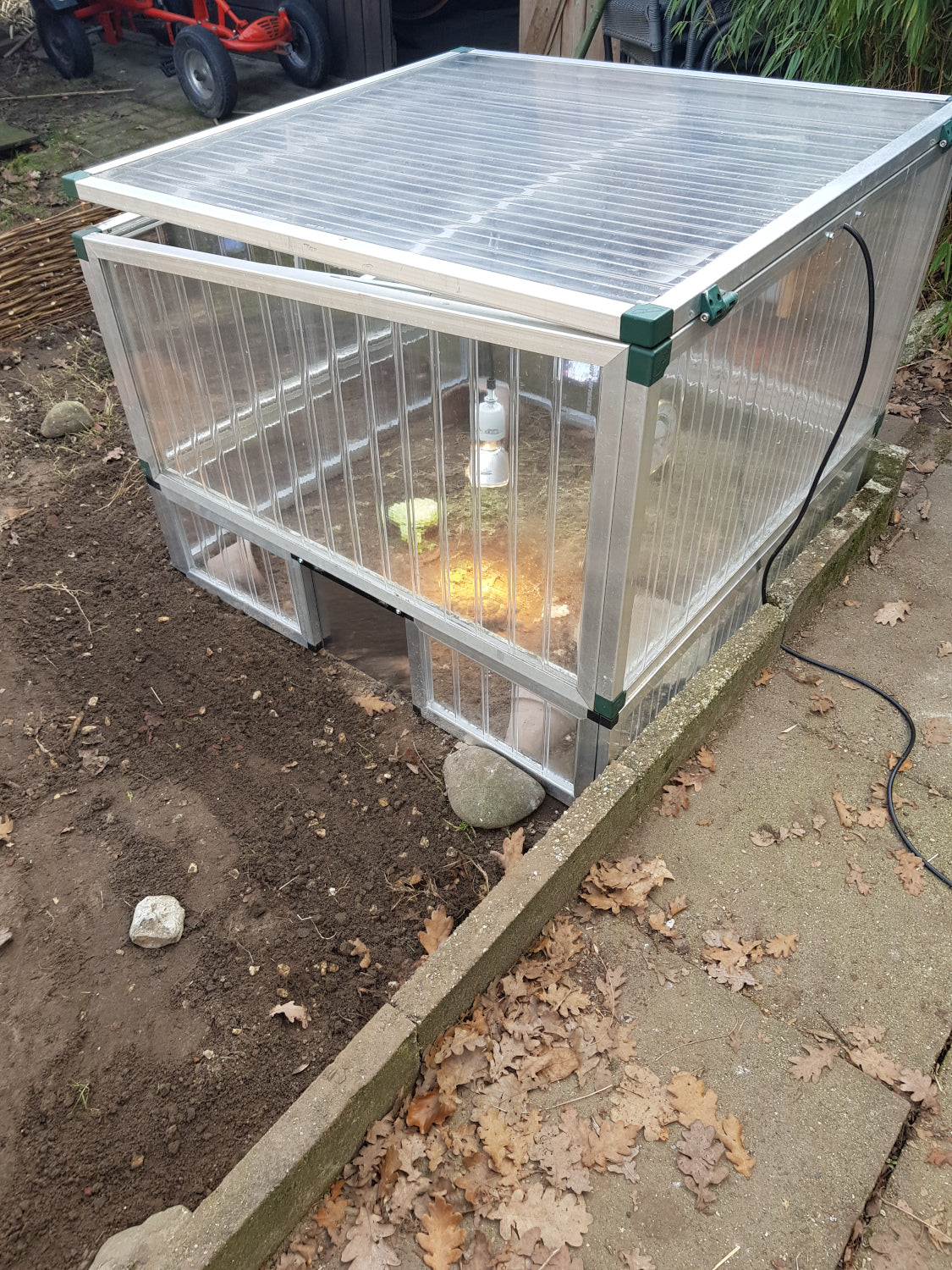 Unterbau mit Eingang für Beckmann Schildkröten Frühbeet