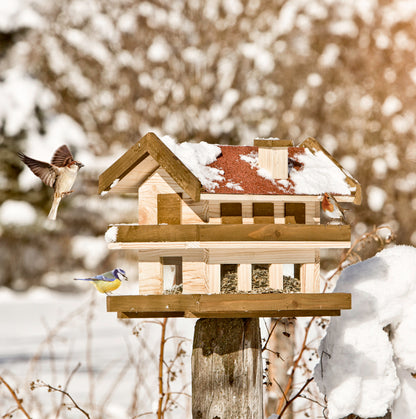 Futterhaus für Wildvögel im Winter