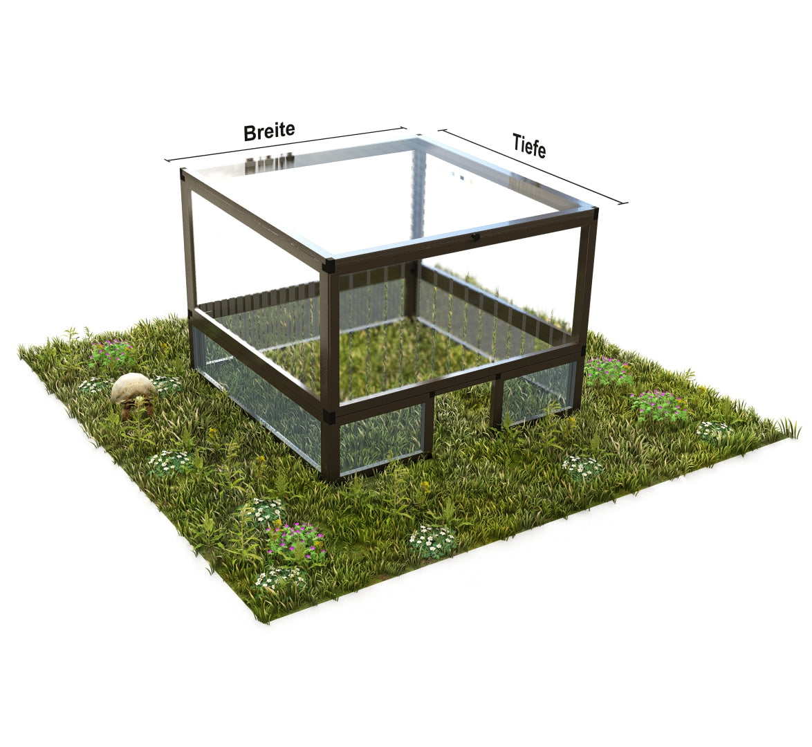 Frühbeet animalia ALLTOP komplett, Unterbau Hohlkammerplatten klar