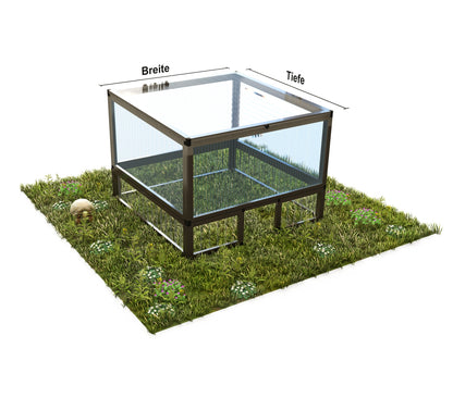 Frühbeet animalia Hohlkammerplatten und ALLTOP-Deckel, Unterbau ALLTOP