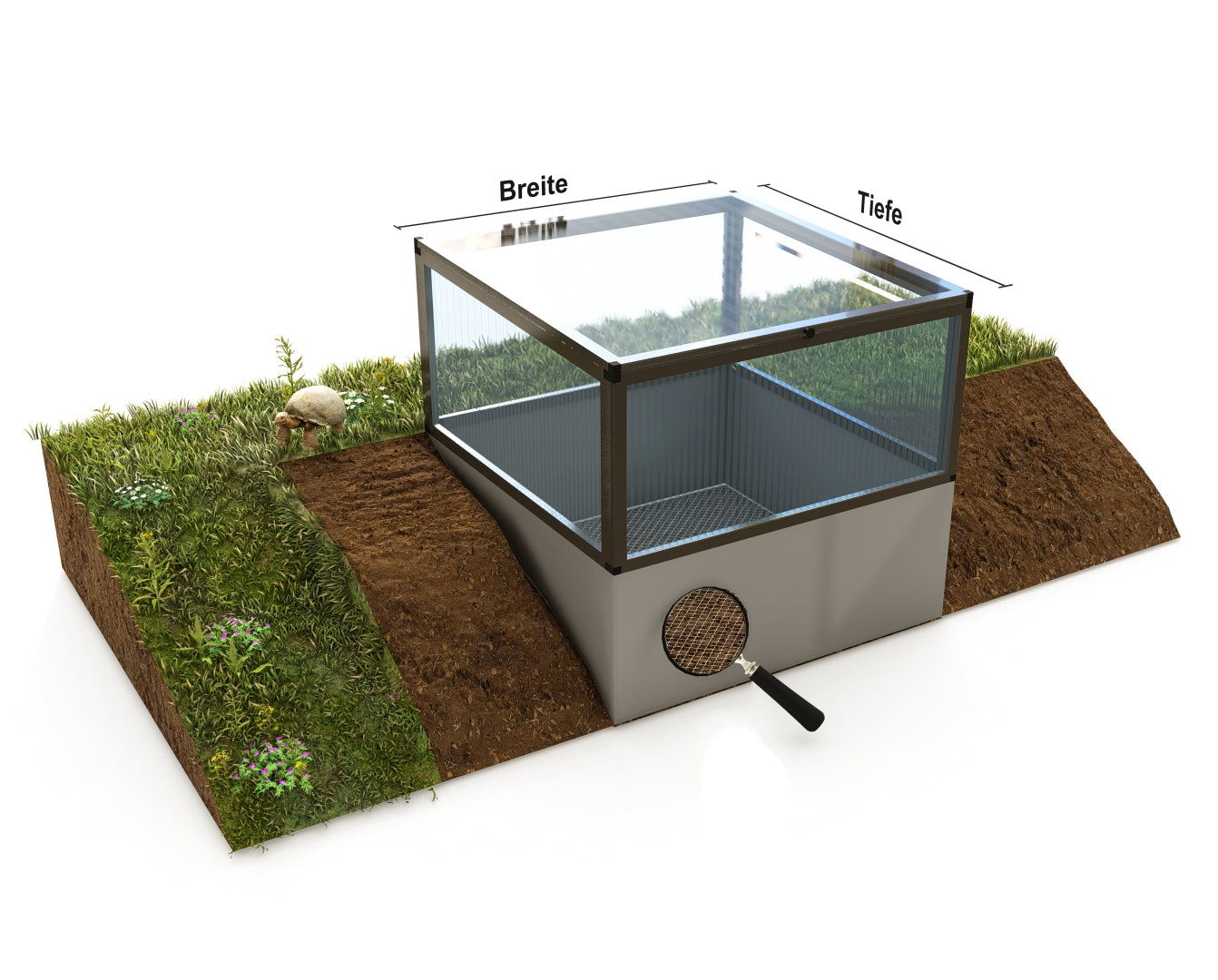 Frühbeet animalia Hohlkammerplatten und ALLTOP-Deckel, Schutz vor Fressfeinden
