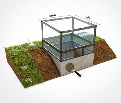 Frühbeet animalia Hohlkammerplatten, Unterbau Hohlkammerplatten klar, Schutz vor Fressfeinden