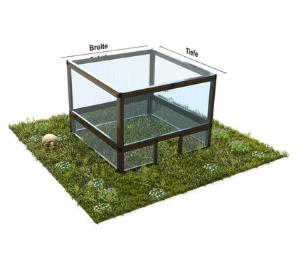 Frühbeet animalia Hohlkammerplatten, Unterbau Hohlkammerplatten klar