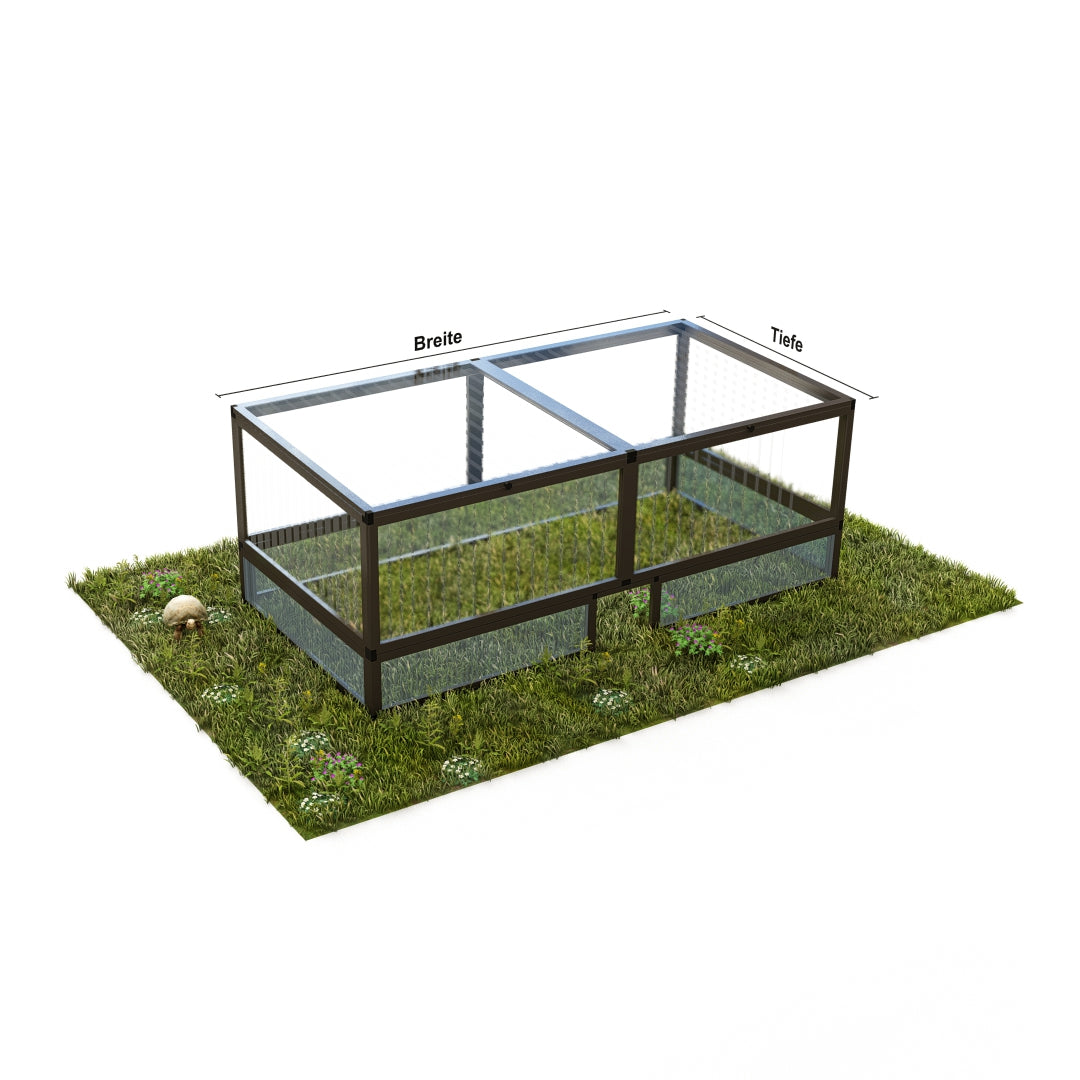 Frühbeet animalia ALLTOP komplett, Unterbau Hohlkammerplatten klar