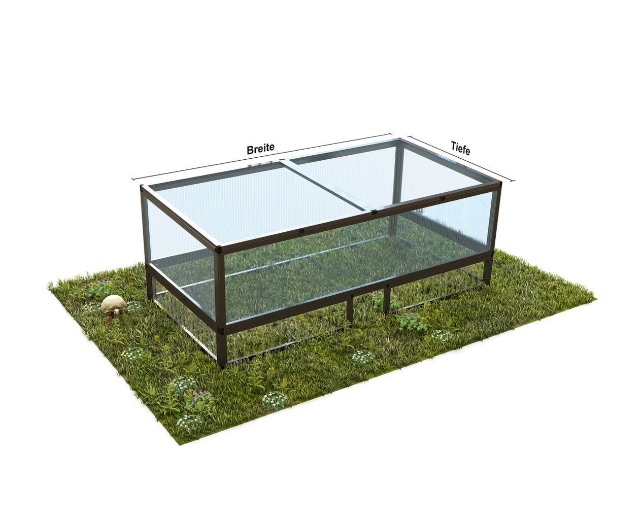 Frühbeet animalia Hohlkammerplatten, Unterbau ALLTOP
