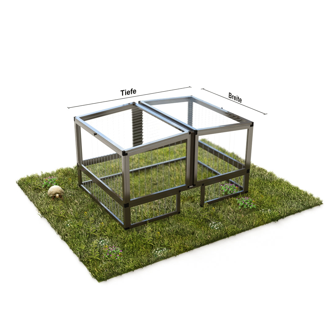 Schildkröten Frühbeet casa (125 x 125 cm) mit Unterbau