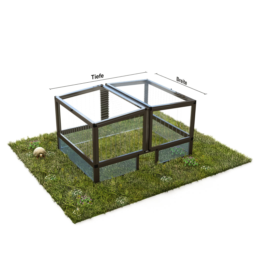 Schildkröten Frühbeet casa (125 x 125 cm) mit Unterbau