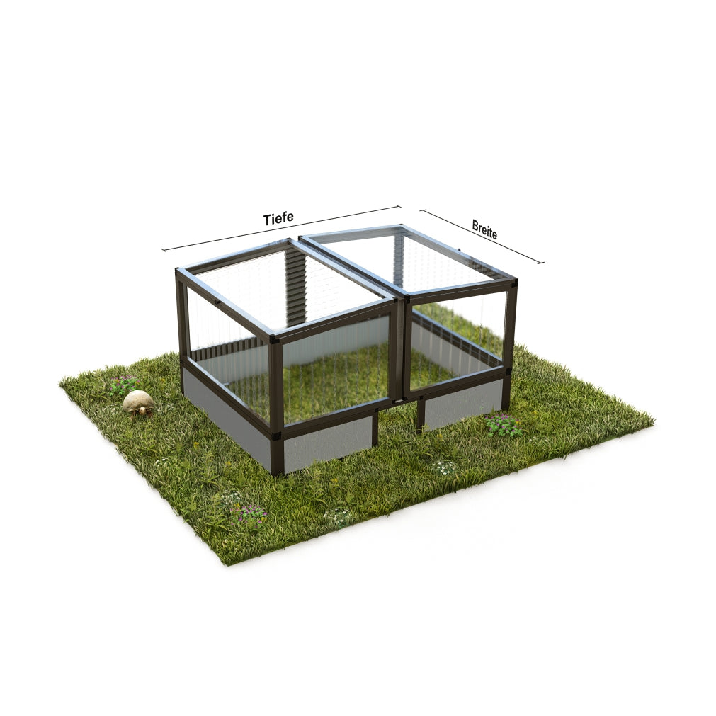 Schildkröten Frühbeet casa (125 x 125 cm) mit Unterbau