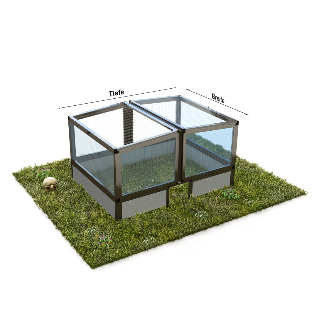 Schildkröten Frühbeet casa (125 x 125 cm) mit Unterbau